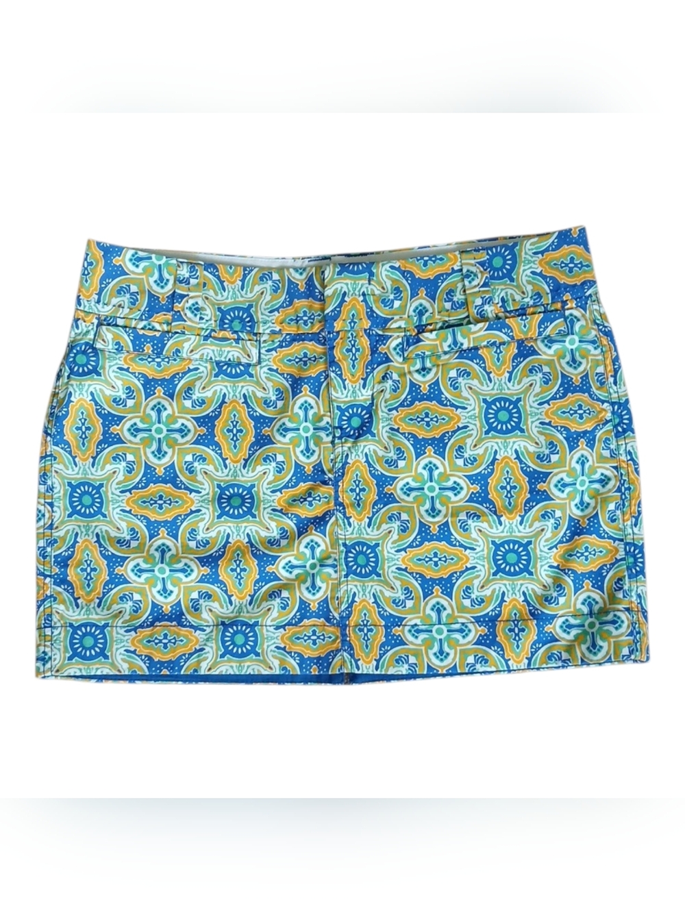 Old Navy-Skirt-Mini-Turqoise-Yellow-Blue-Size 6